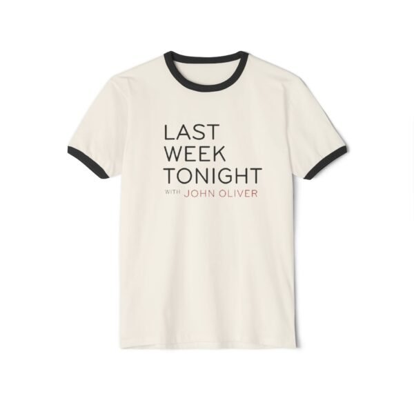 Last Week Tonight with John Oliver Unisex Cotton Ringer T-Shirt - Image 5