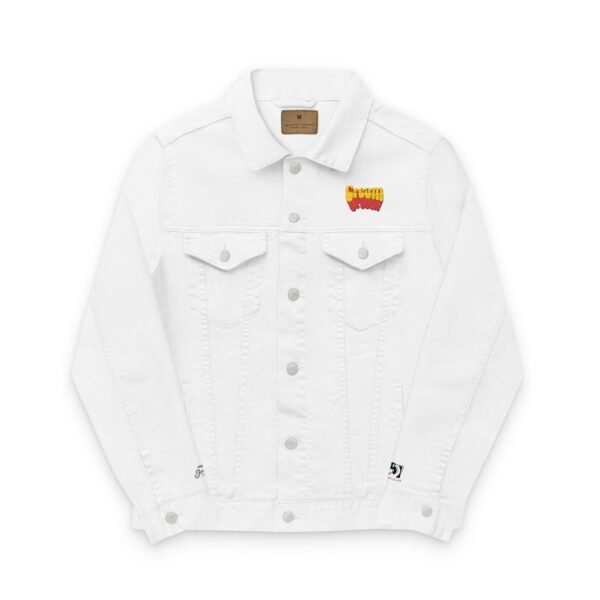 Cream Unisex Denim Jacket (Embroidery)