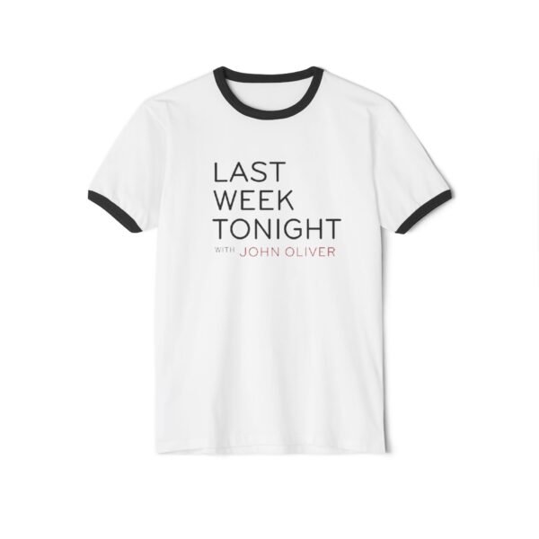 Last Week Tonight with John Oliver Unisex Cotton Ringer T-Shirt - Image 9