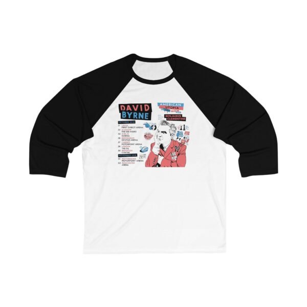 David Byrne Unisex 34 Sleeve Baseball Tee - Image 3