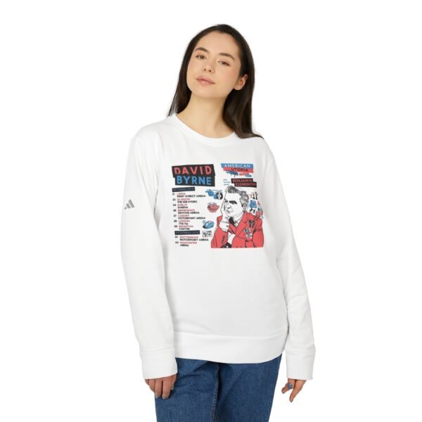 David Byrne Adidas Unisex Fleece Crewneck Sweatshirt - Image 3