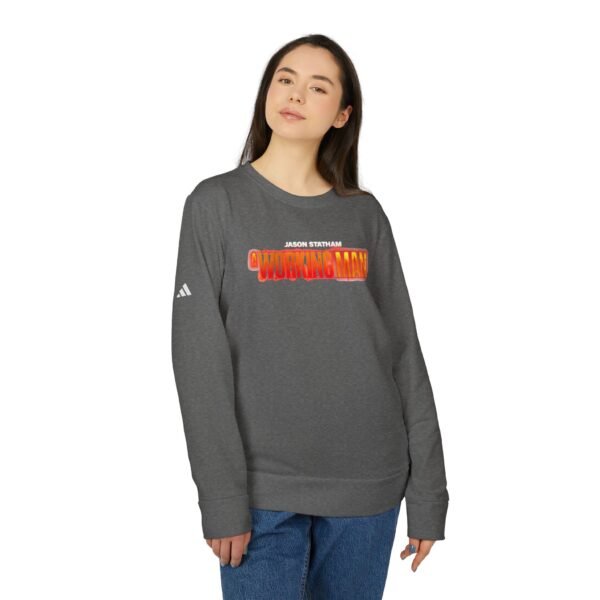 A Working Man Adidas Unisex Fleece Crewneck Sweatshirt - Image 3