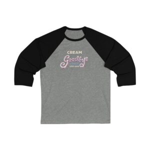 Cream Unisex 3/4 Sleeve Baseball Tee