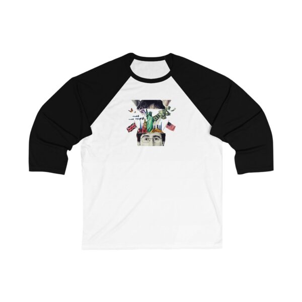 Last Week Tonight with John Oliver Unisex 3/4 Sleeve Baseball Tee - Image 3