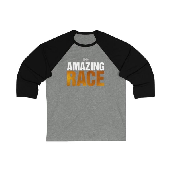 The Amazing Race Unisex 34 Sleeve Baseball Tee - Image 3