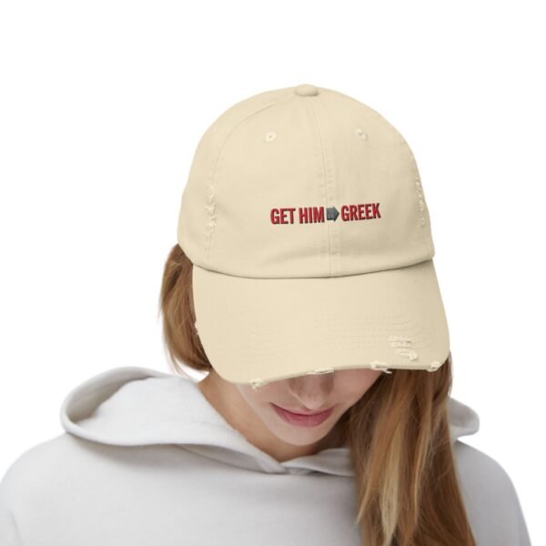 Get Him to the Greek Unisex Distressed Cap - Image 4