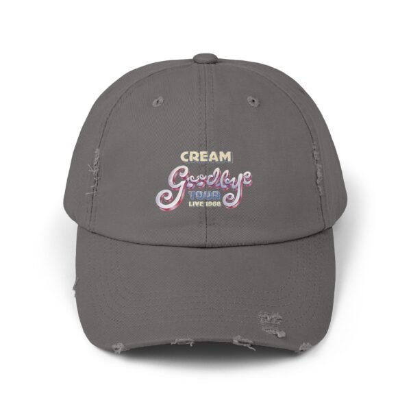 Cream Unisex Distressed Cap - Image 9