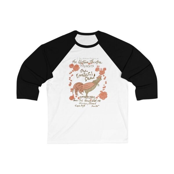 The Grateful Dead Chinese New Year 1981 Unisex 3/4 Sleeve Baseball Tee - Image 3
