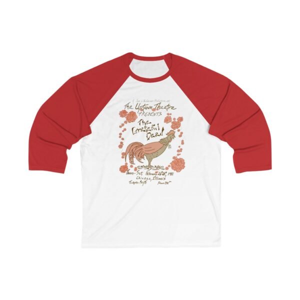 The Grateful Dead Chinese New Year 1981 Unisex 3/4 Sleeve Baseball Tee