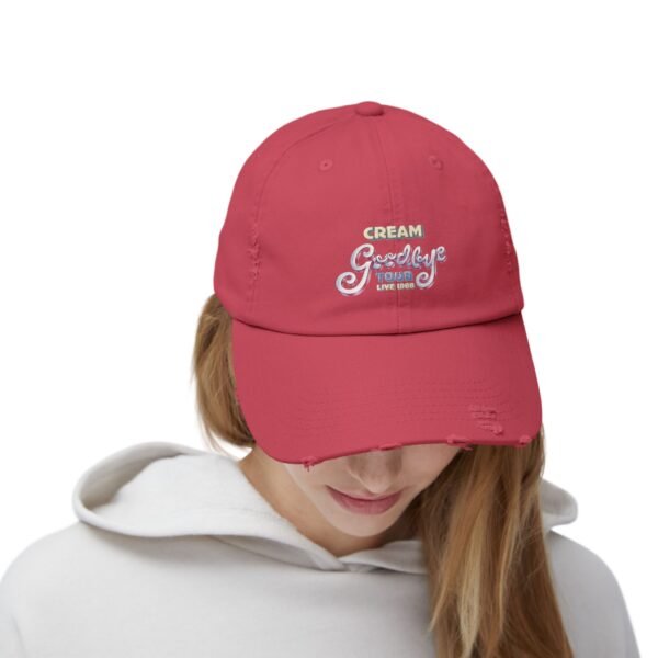 Cream Unisex Distressed Cap - Image 20