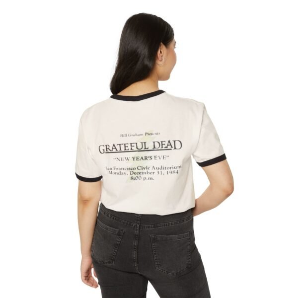 The Grateful Dead New Year's 1984 Cotton Ringer T-Shirt - Image 4