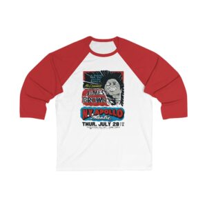 James Brown Unisex 34 Sleeve Baseball Tee