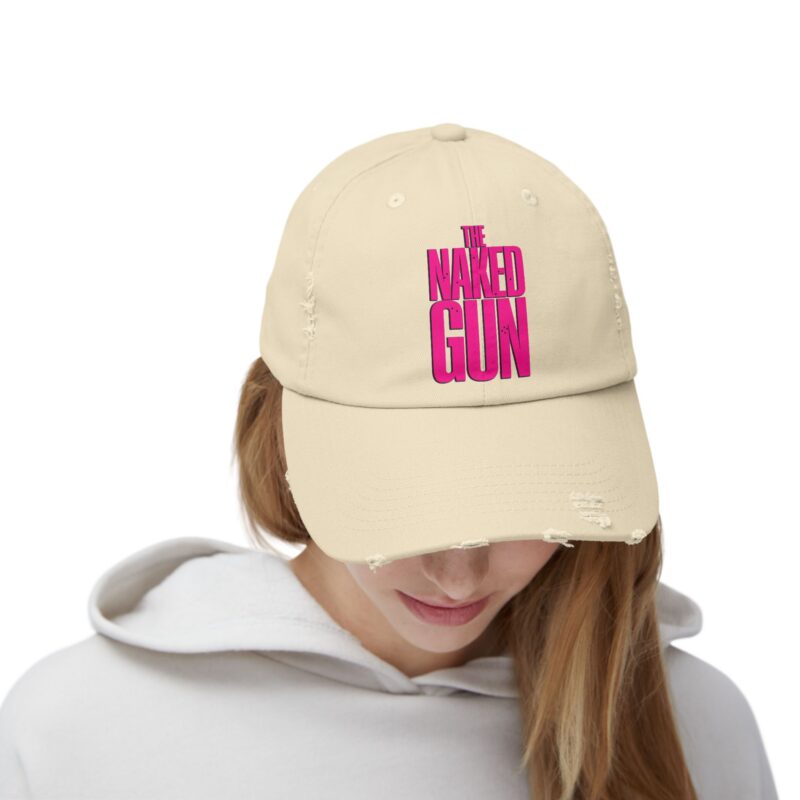 The Naked Gun Unisex Distressed Cap - Image 4