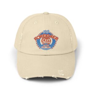 Rock SuperBowl Foreigner, Ozzy Osbourne, UFO, Bryan Adams Unisex Distressed Cap