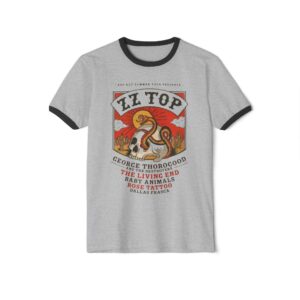 ZZ Top & George Thorogood & The Destroyers Unisex Cotton Ringer T-Shirt