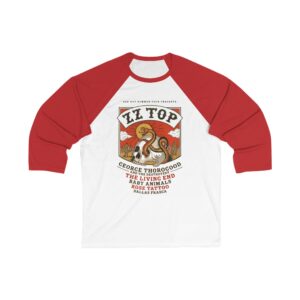 ZZ Top & George Thorogood & The Destroyers Unisex 3/4 Sleeve Baseball Tee
