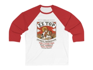 ZZ Top & George Thorogood & The Destroyers Unisex 3/4 Sleeve Baseball Tee