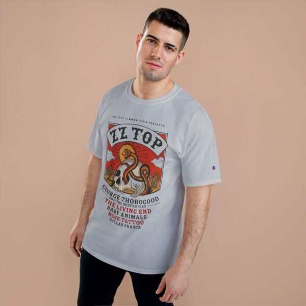 ZZ Top & George Thorogood & The Destroyers Champion T-Shirt - Image 7