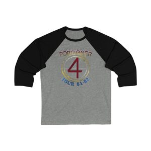Foreigner Unisex 3/4 Sleeve Baseball Tee