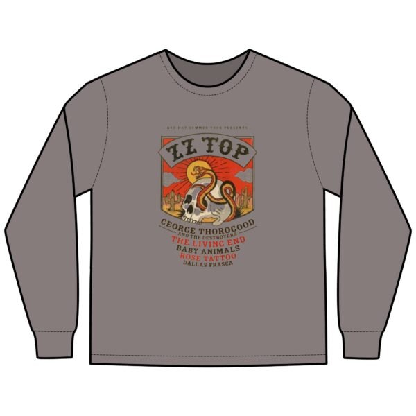 ZZ Top & George Thorogood & The Destroyers ComfortWash® Garment-Dyed Long Sleeve T-Shirt