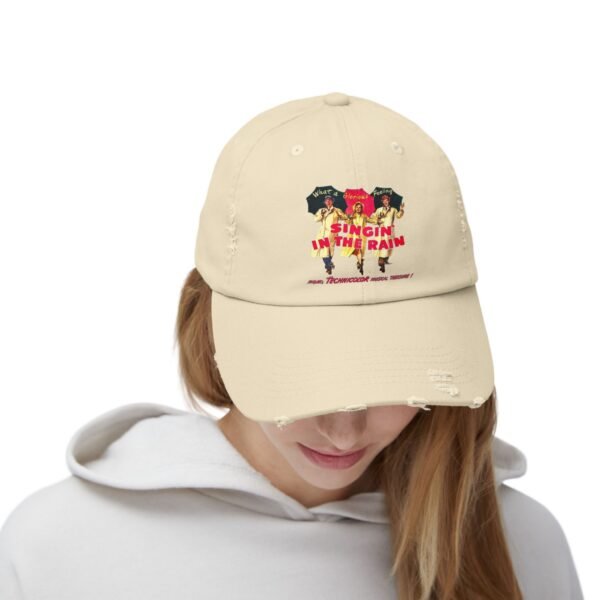 Singin' in the Rain Unisex Distressed Cap - Image 4