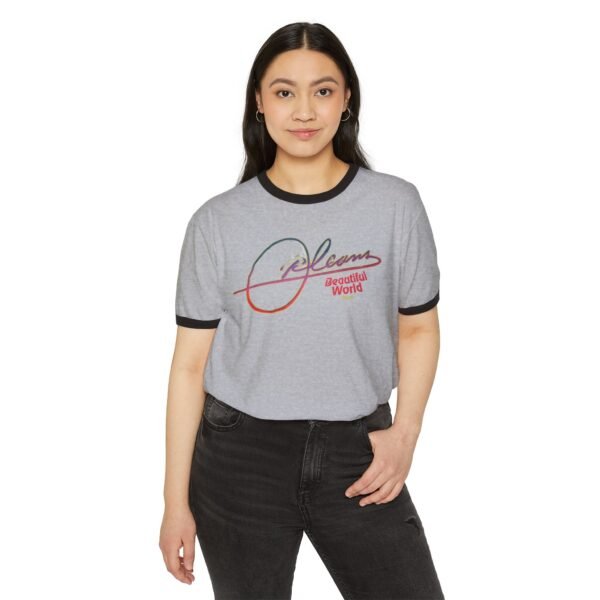 Orleans Unisex Cotton Ringer T-Shirt - Image 3