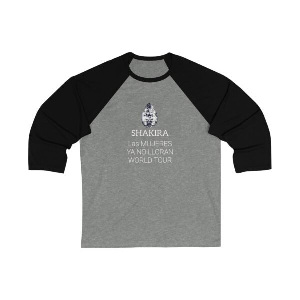 Shakira Unisex 3/4 Sleeve Baseball Tee - Image 3
