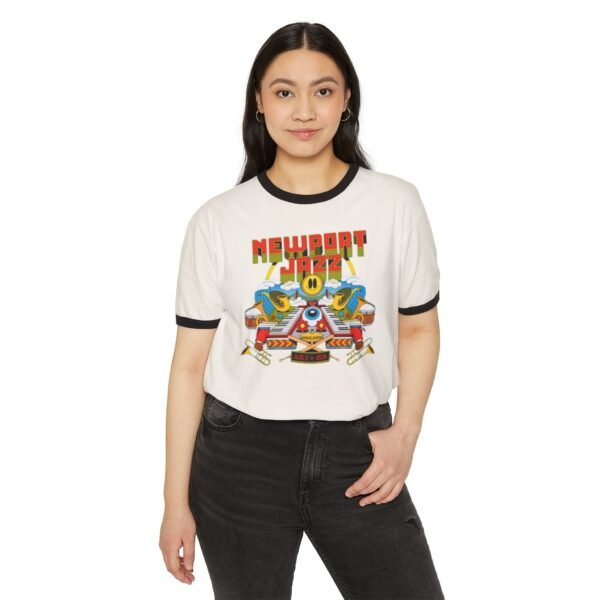 Newport Jazz Festival 2025 Unisex Cotton Ringer T-Shirt - Image 7