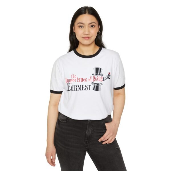 The Importance of Being Earnest Unisex Cotton Ringer T-Shirt - Image 11