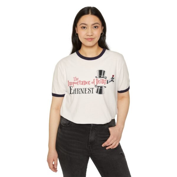 The Importance of Being Earnest Unisex Cotton Ringer T-Shirt - Image 3