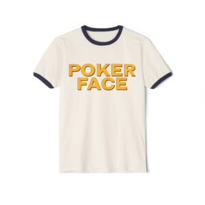 Poker Face Unisex Cotton Ringer T-Shirt