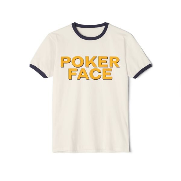 Poker Face Unisex Cotton Ringer T-Shirt