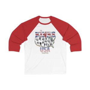The Kinks Unisex 3/4 Sleeve Baseball Tee