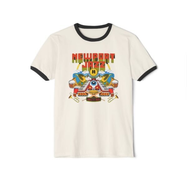 Newport Jazz Festival 2025 Unisex Cotton Ringer T-Shirt - Image 5