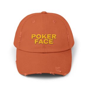 Poker Face Unisex Distressed Cap