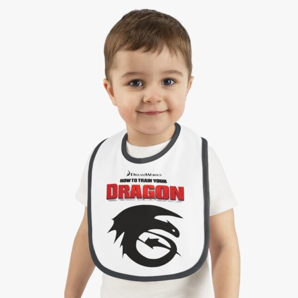 How To Train Your Dragon Baby Contrast Trim Jersey Bib - Image 2