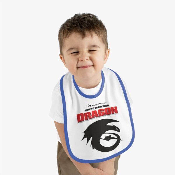 How To Train Your Dragon Baby Contrast Trim Jersey Bib - Image 15