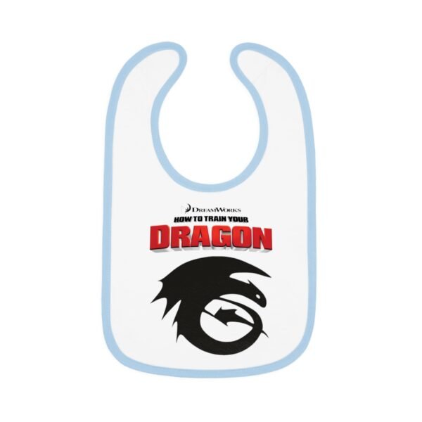 How To Train Your Dragon Baby Contrast Trim Jersey Bib - Image 4