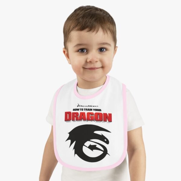How To Train Your Dragon Baby Contrast Trim Jersey Bib - Image 8