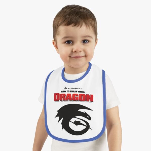 How To Train Your Dragon Baby Contrast Trim Jersey Bib - Image 14