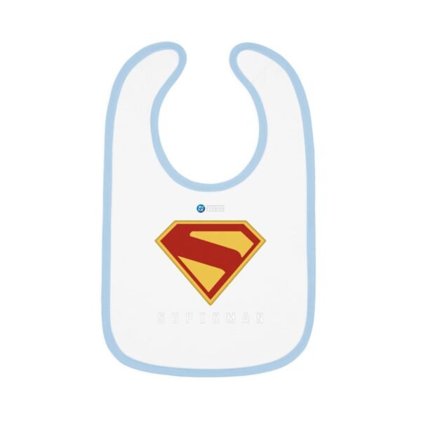 Superman Baby Contrast Trim Jersey Bib - Image 4