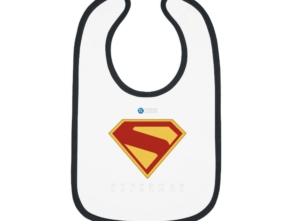Superman Baby Contrast Trim Jersey Bib