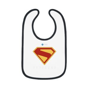 Superman Baby Contrast Trim Jersey Bib