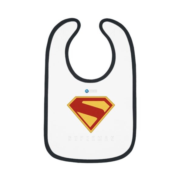 Superman Baby Contrast Trim Jersey Bib
