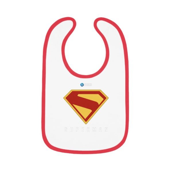 Superman Baby Contrast Trim Jersey Bib - Image 10