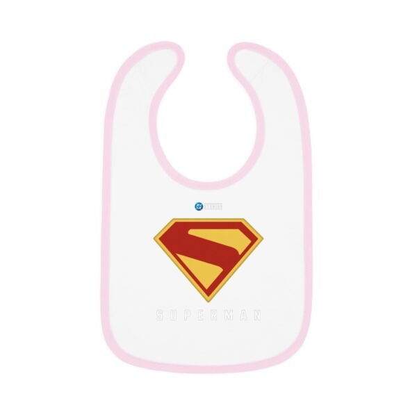 Superman Baby Contrast Trim Jersey Bib - Image 7