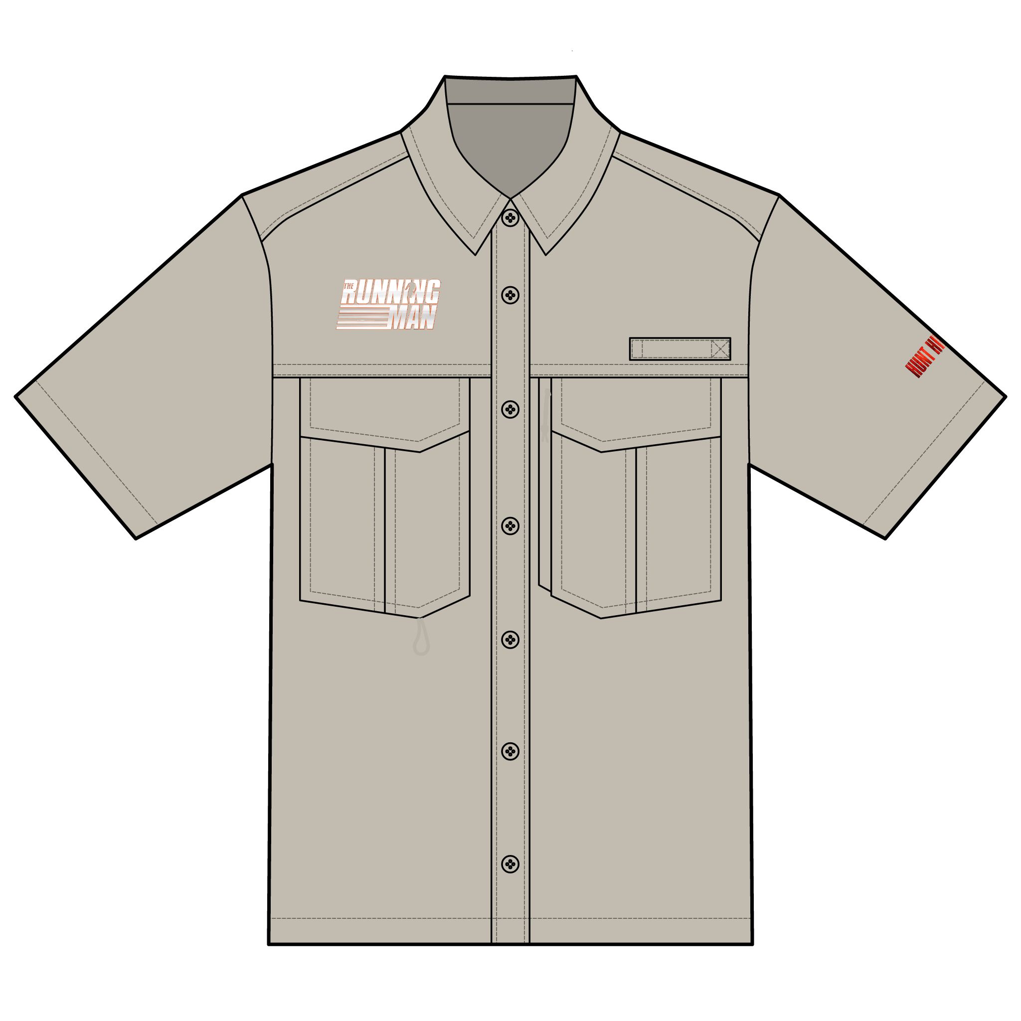 The Running Man (2025)  Eddie Bauer Unisex Short Sleeve Performance Fishing Shirt