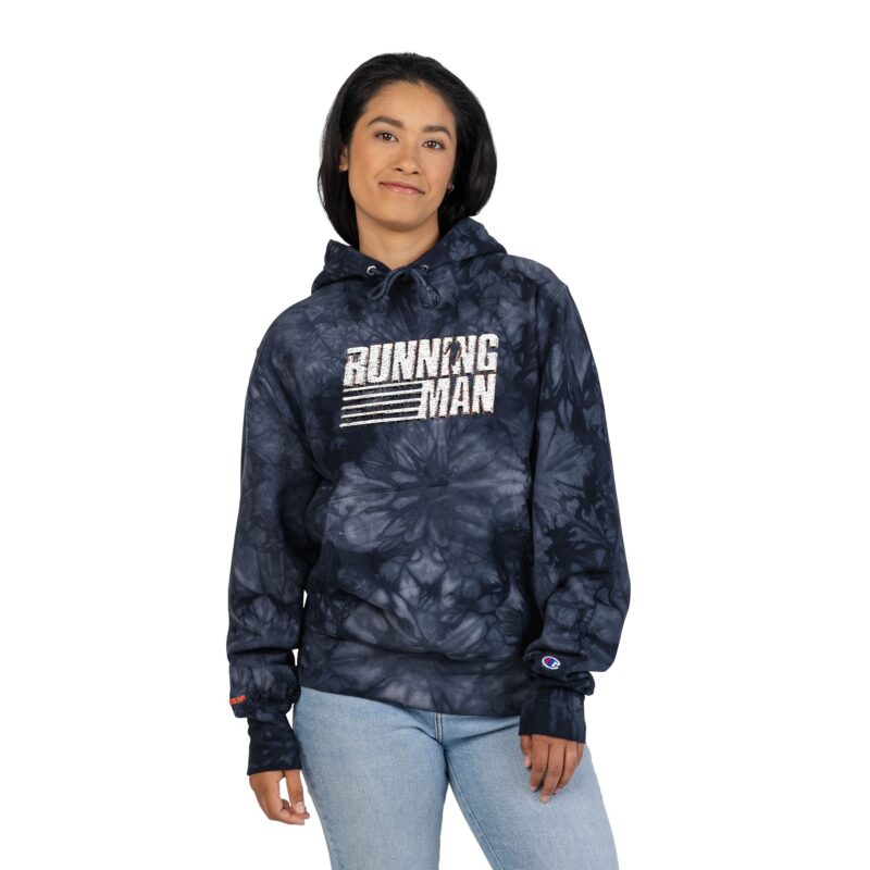 Running Man (2025) Unisex Champion Tie-Dye Hoodie (Embroidery) - Image 4