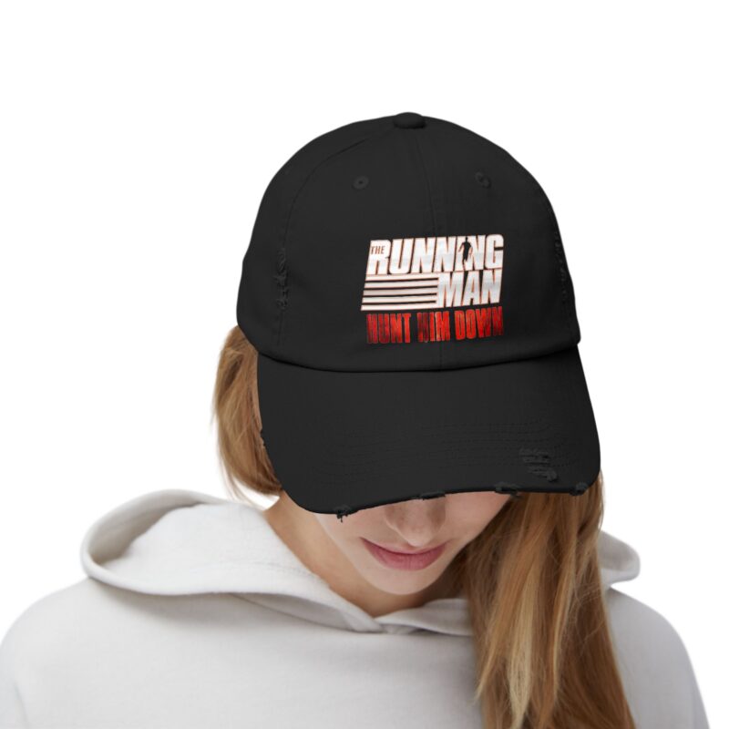 Running Man (2025) Unisex Distressed Cap - Image 4