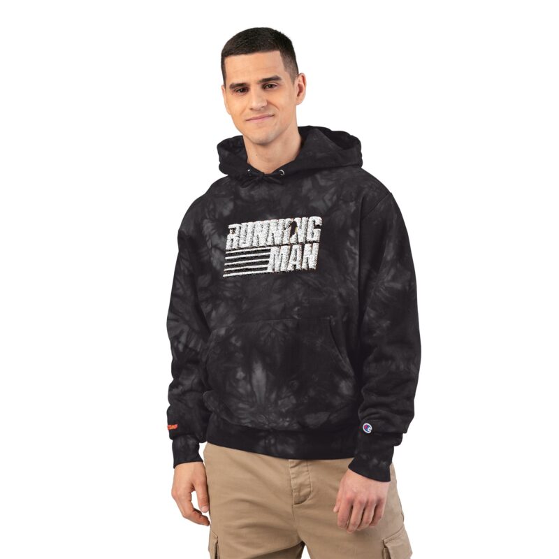Running Man (2025) Unisex Champion Tie-Dye Hoodie (Embroidery) - Image 7